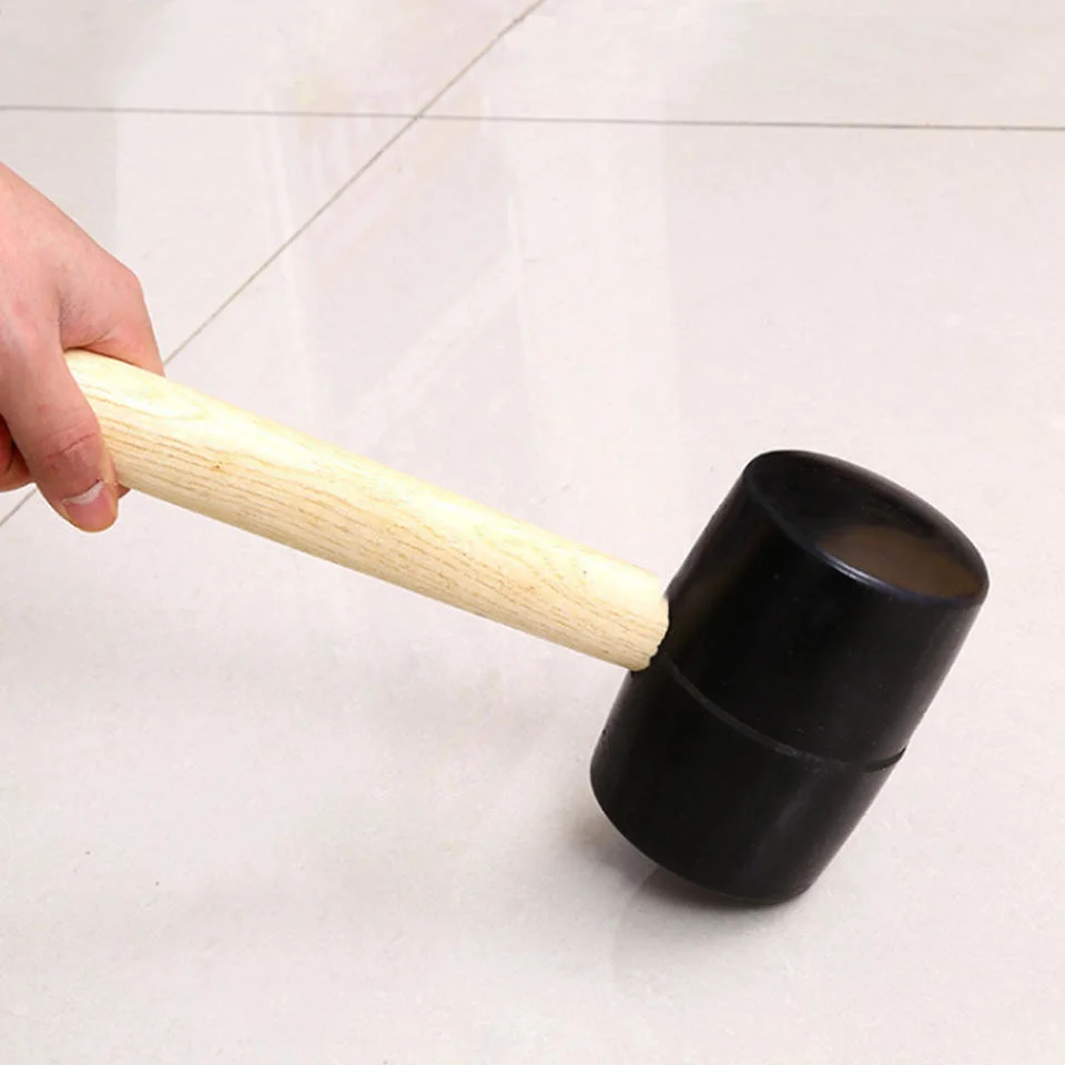 8oz 12oz 16oz 24oz Wood Handle Rubber Mallet for Floor Tile Installation Hammer Rubber Decoration Tool