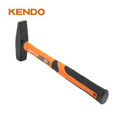 Kendo Heavy Duty 500g Engineer Hammers Portable High Carbon Steel Mecânica Handle Fitter Machinist Hammer com cabo de fibra de vidro