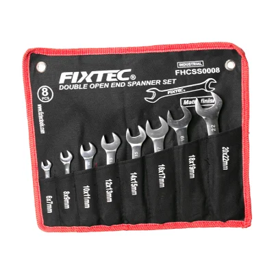 Fixtec 8PCS CRV conjunto de chave de boca dupla conjunto de ferramentas manuais conjunto de chaves