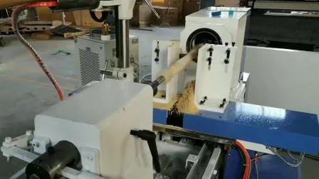 China nova máquina automática de gravação em madeira tornear madeira torno com eixo